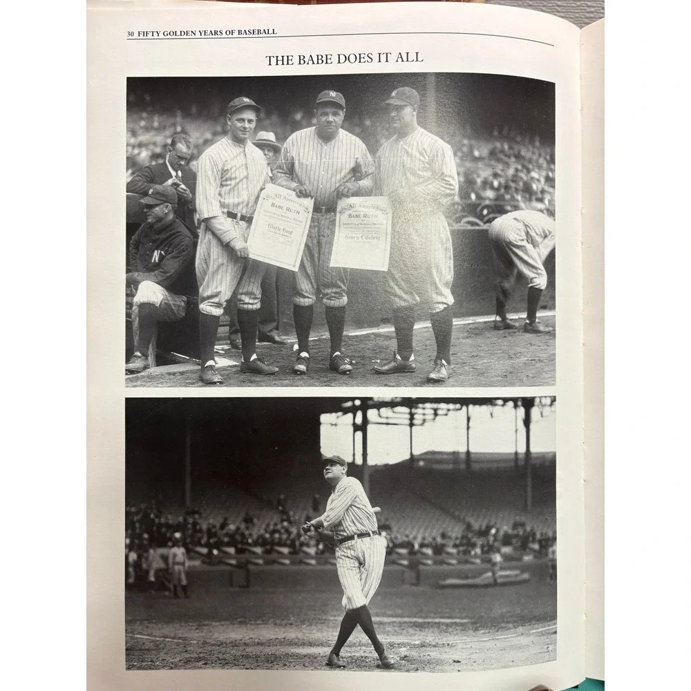 Vintage Golden Years of‎ Baseball 1992 Hardcover Sports History Book